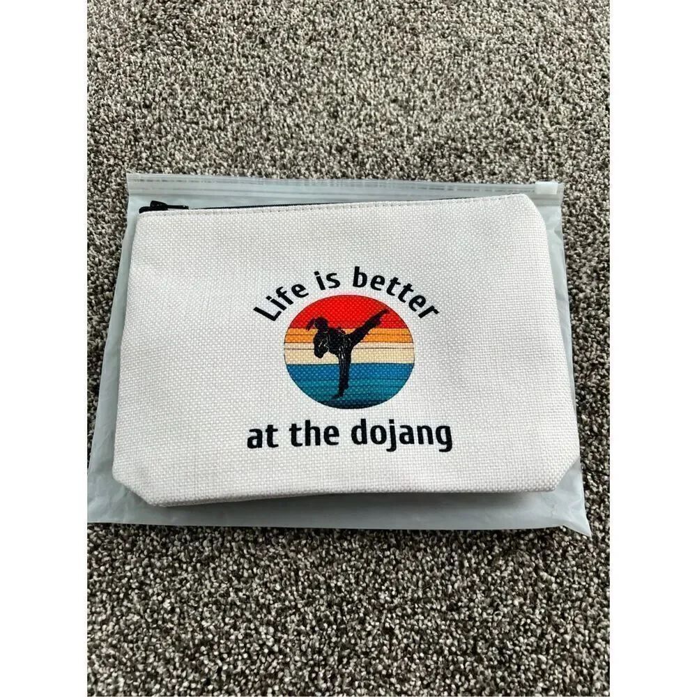 NEW Life is better at the dojang makeup bag